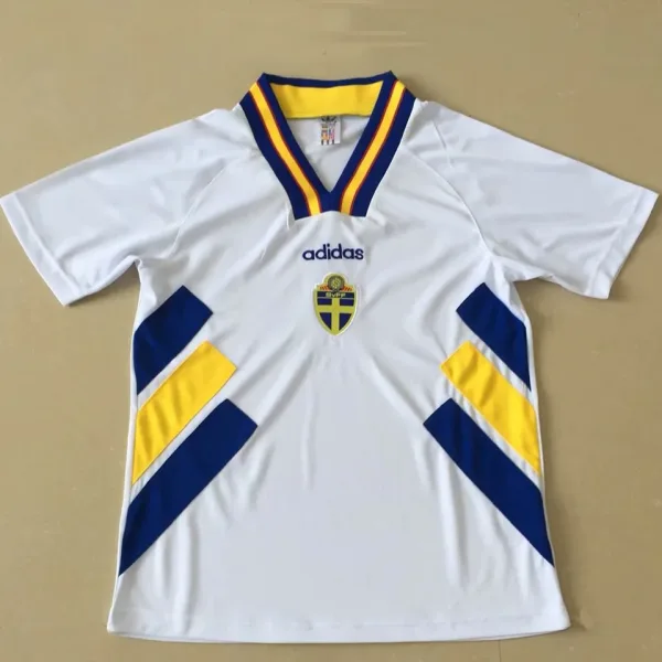 94-96 Sweden White Retro Soccer Jersey