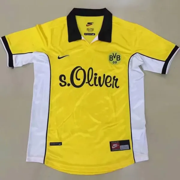 98-00 Dortmund Home Retro Soccer Jersey