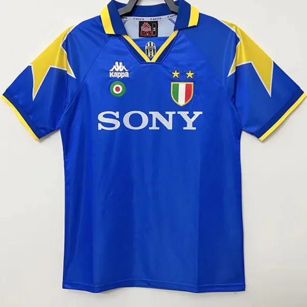 95-96 Juventus Away Blue Retro Soccer Jersey