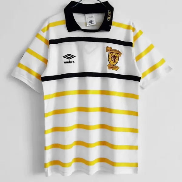 88-91 Scotland Yellow White Retro Soccer Jersey