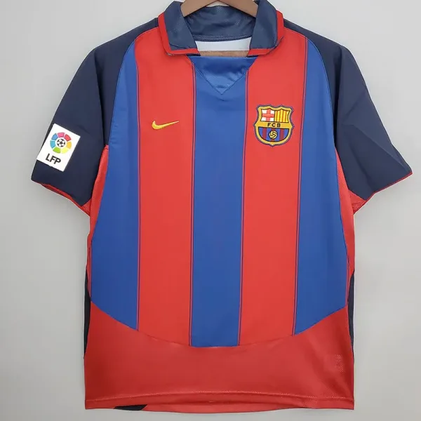 03-04 Barcelona Home Retro Soccer Jersey