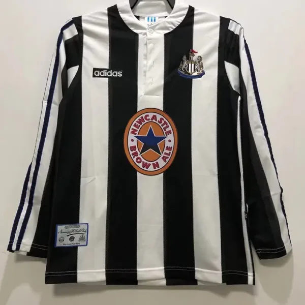 95-97 Newcastle Home Long Sleeve Retro Soccer Jersey