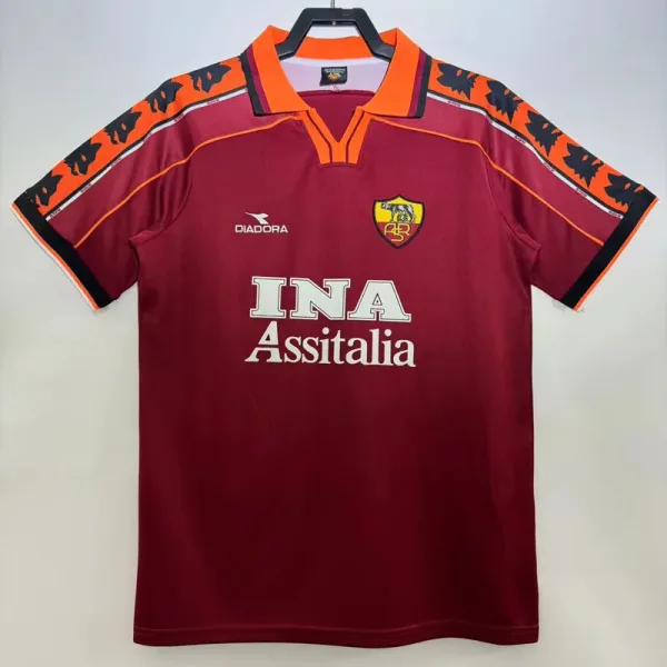 98-99 Roma Home Retro Soccer Jersey