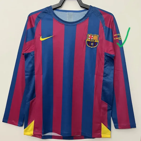 05-06 Barcelona Home Retro Long Sleeve Soccer Jersey