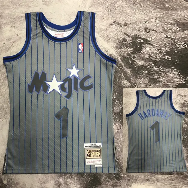 94-95 Magic HARDAWAY #01 Grey Retro Top Quality Hot Pressing NBA Jersey
