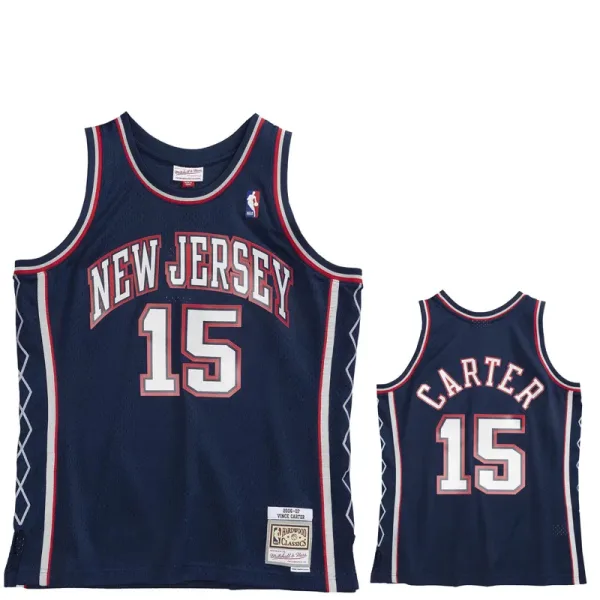 06-07 NETS CARTER #15 Dark Blue Retro Top Quality Hot Pressing NBA Jersey