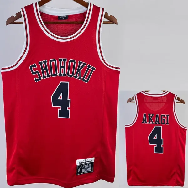 2023 SHOHOKU AKAGI #4 Red Top Quality Hot Pressing NBA Jersey (