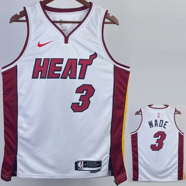 22-23 HEAT WADIDASE #3 White Top Quality Hot Pressing NBA Jersey