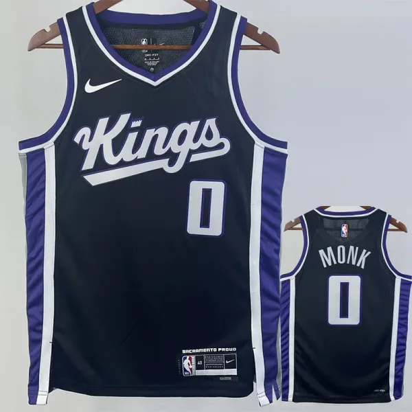 23-24 Kings MONIKE #0 Black Top Quality Hot Pressing NBA Jersey