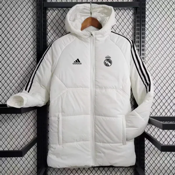 23-24 RMA White Hooded Cotton Coat Black Edge