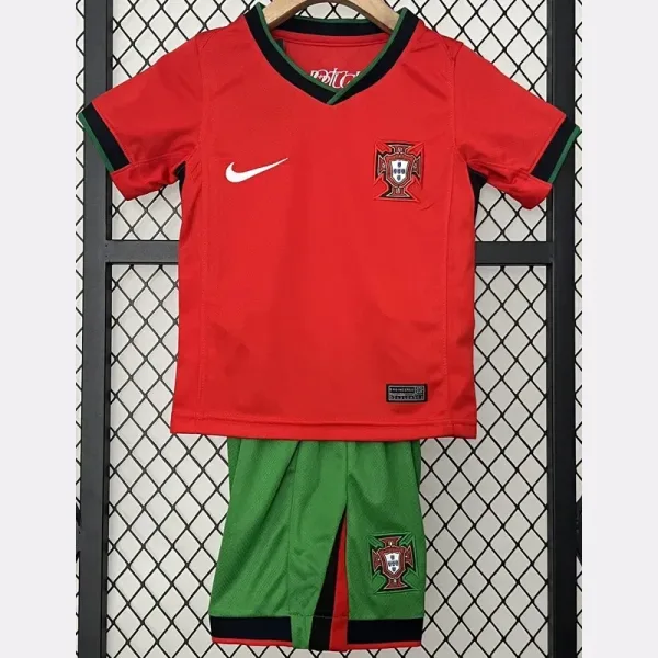 24-25 Portugal Home Kids Soccer Jersey