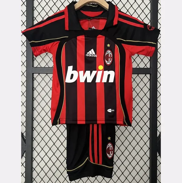 06-07 AC Milan Home Kids Retro Soccer Jersey