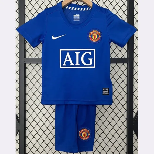 08-09 Manchester United Away Kids Retro Soccer Jersey
