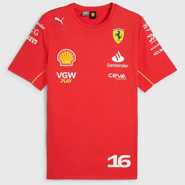2024 F1 Ferrari #16 Red Racing Suit