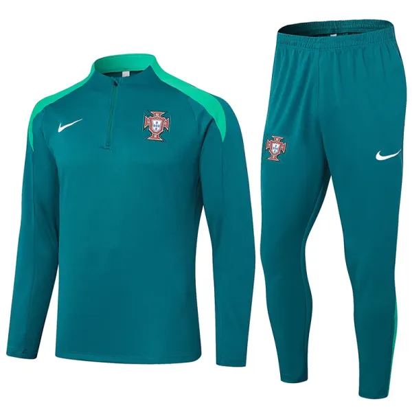 24-25 Portugal Green Half Pull Tracksuit