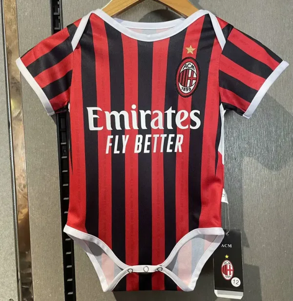 24-25 AC Milan Home Baby Infant Crawl Suit