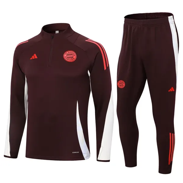 24-25 Bayern Deep Red Half Pull Tracksuit