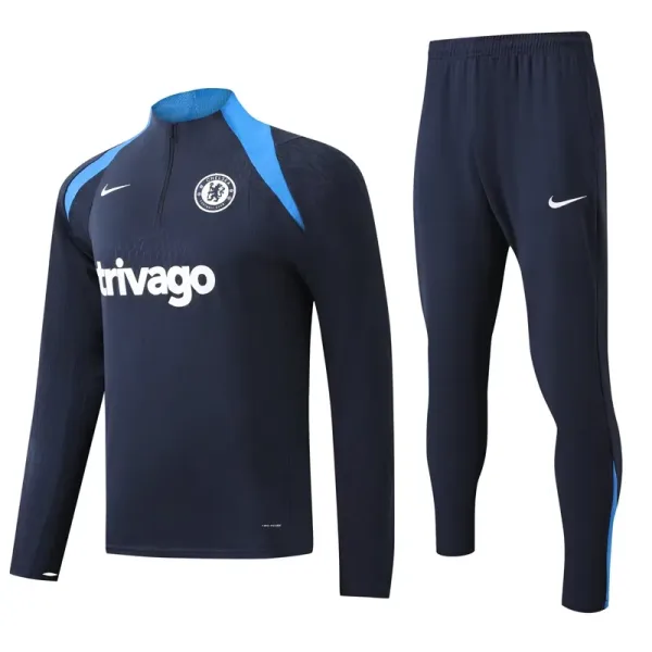 24-25 Chelsea Dark blue Half Pull Tracksuit