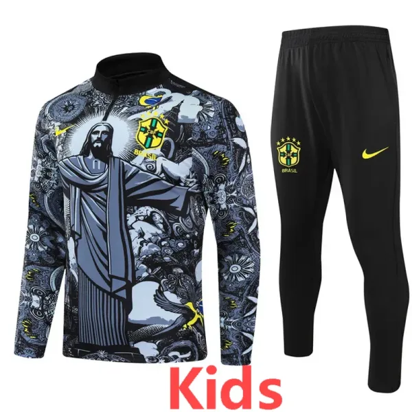 24-25 Brazil Black Kids Half Pull Special Edition