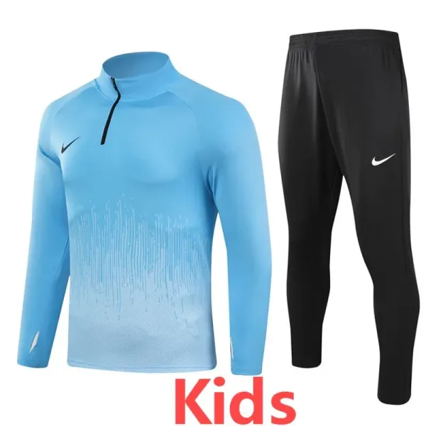 2024 NIKE Blue Kids Half Pull Tracksuit