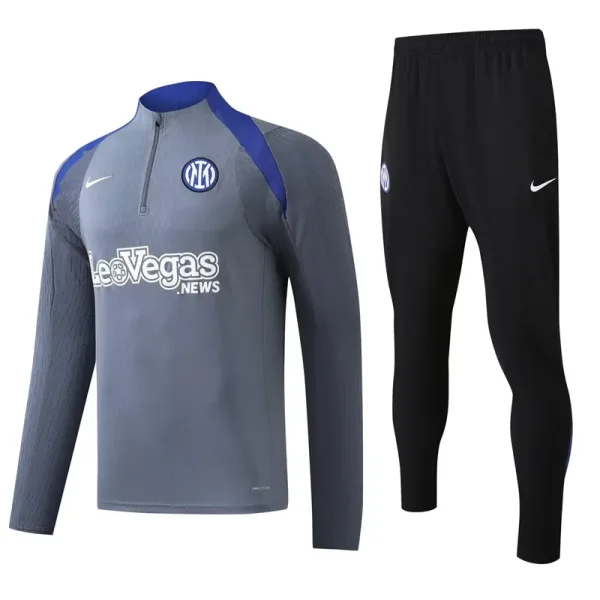 24-25 Inter Grey Half Pull Tracksuit