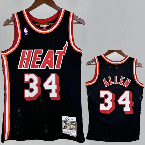 13-14 HEAT WADIDASE #34 Black Retro Top Quality Hot Pressin g NBA Jersey