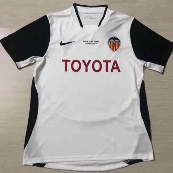 03-04 Valencia Home Retro Soccer Jersey