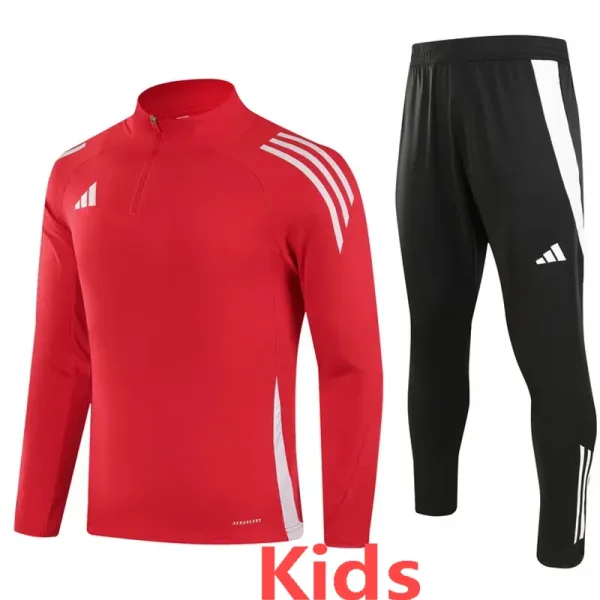 2024 ADIDAS Red Kids Half Pull Tracksuit