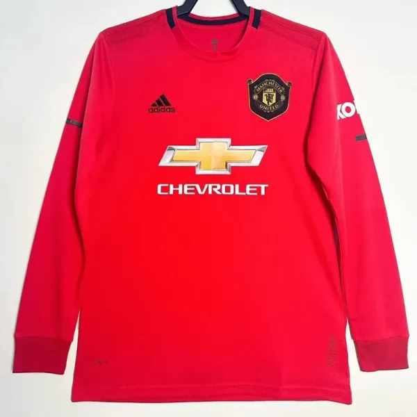19-20 Manchester United Home Long Sleeve Retro Soccer Jersey