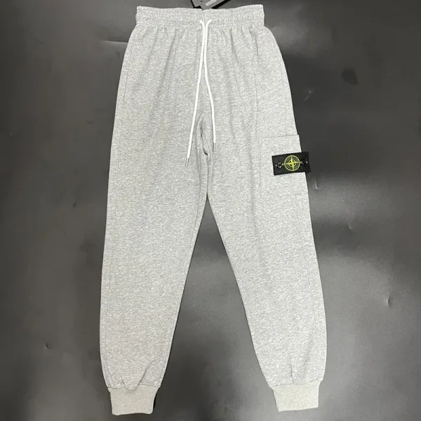 W5 Stone Island Grey Top Quality Sweatpants (Have Pocket)