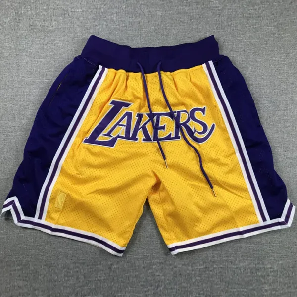 Lakers Yellow City Edition Top Quality NBA Pocket Pants