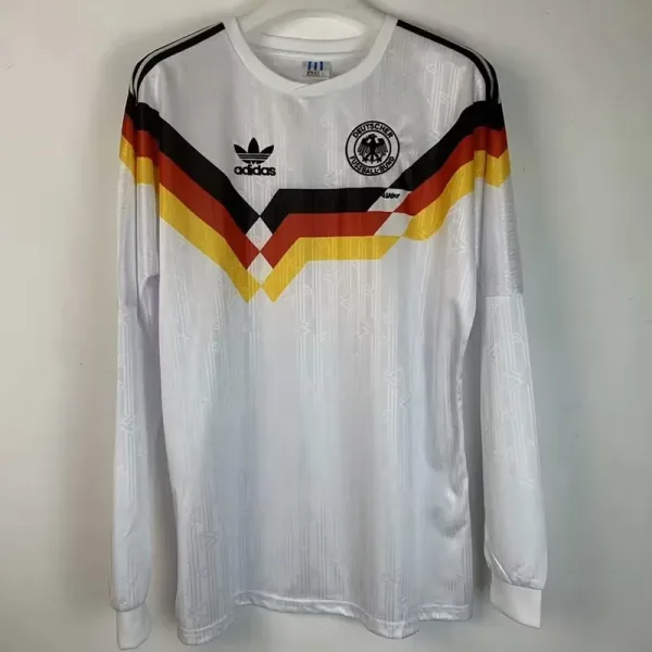 1990 Germany Home Long Sleeve Retro Soccer Jersey