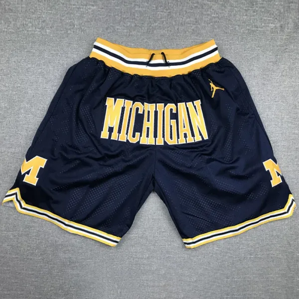 Michigan Dark blue City Edition Top Quality NBA Pocket Pants