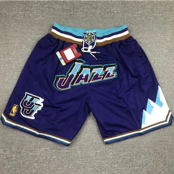 JAZZ Purple City Edition Top Quality NBA Pocket Pants
