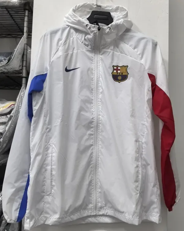 24-25 Barcelona White Windbreaker