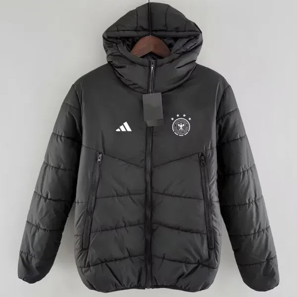 24-25 Germany Black Hooded Cotton Coat