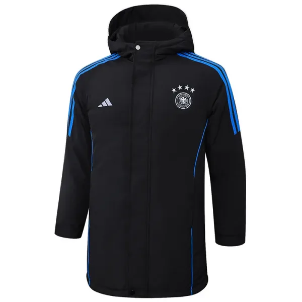 24-25 Germany Black Hooded Windbreaker Fabric Cotton Coat #G201