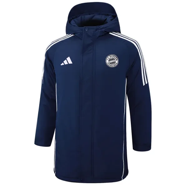 24-25 Bayern Royal Blue Hooded Windbreaker Fabric Cotton Coat #G198