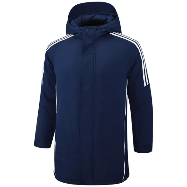 24-25 Royal Blue Hooded Windbreaker Fabric Cotton Coat #G229