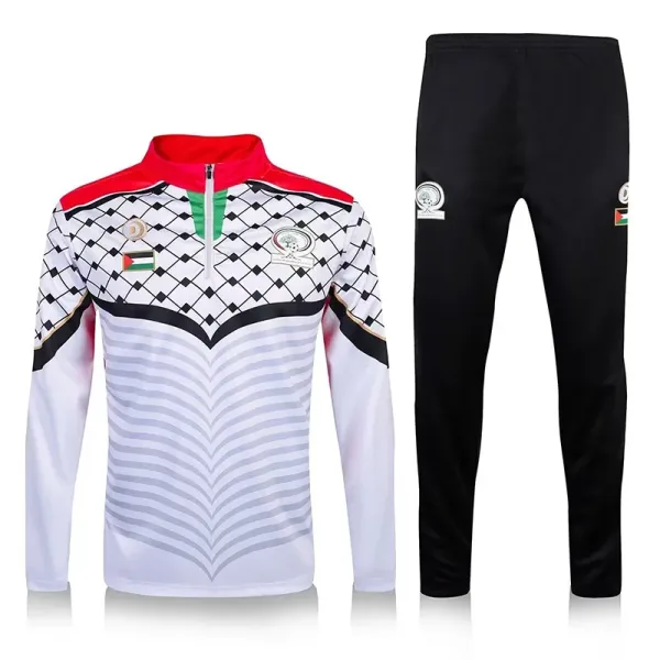 16-17 Palestina White Half Pull Tracksuit