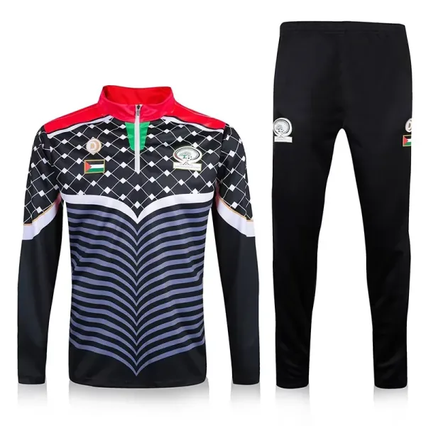 16-17 Palestina Black Half Pull Tracksuit