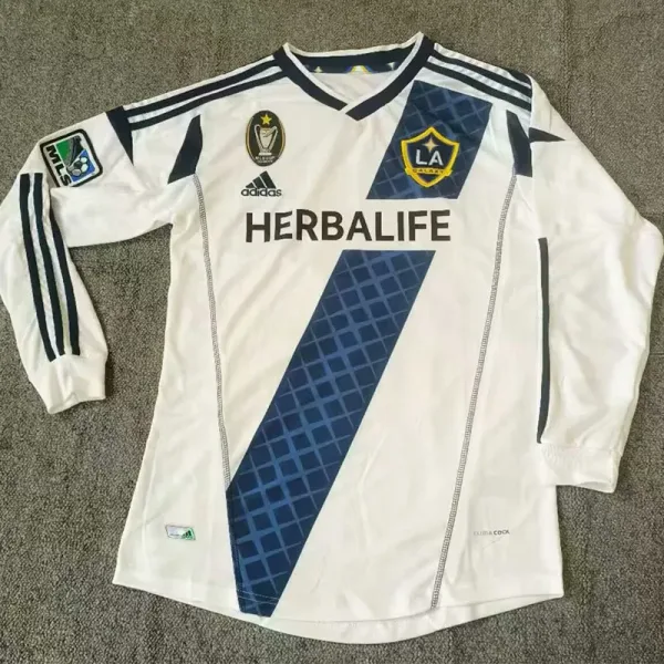 12-13 LA Galaxy Home Long Sleeve Retro Soccer Jersey