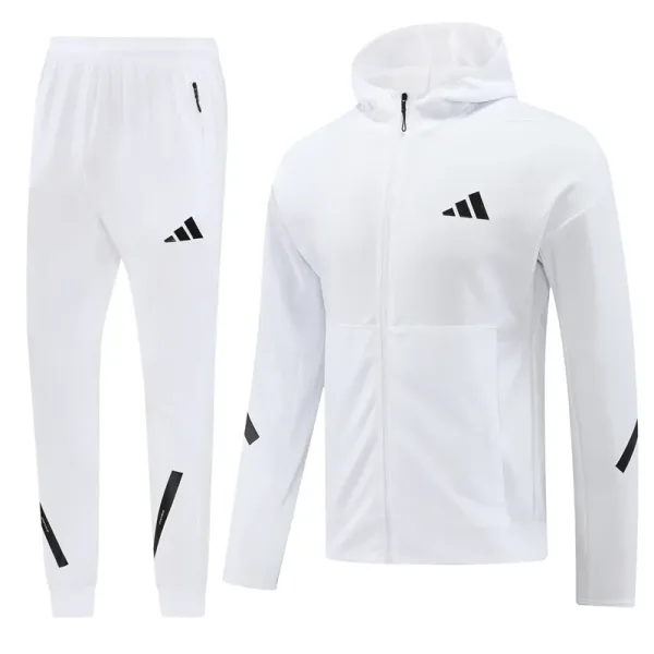 2024 ADIDAS White Hoodie Jacket Tracksuit #AM05