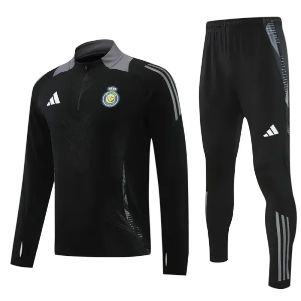 24-25 Al-Nassr Black Half Pull Tracksuit