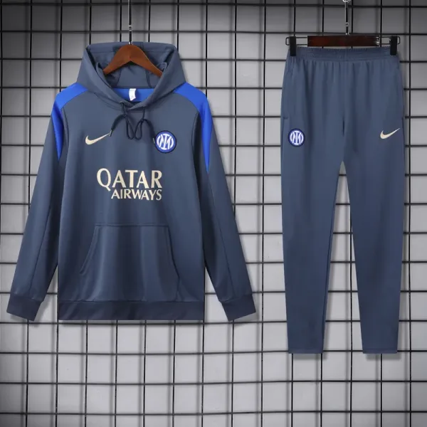 24-25 Inter Grey Hoodie Tracksuit