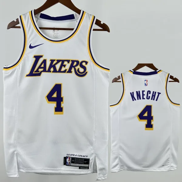 22-23 Lakers KNECHT #4 White Top Quality Hot Pressing NBA Jersey
