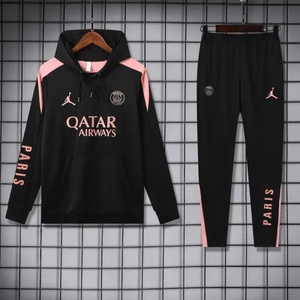 24-25 PSG Black Hoodie Tracksuit