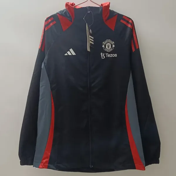 24-25 Manchester United Black Windbreaker