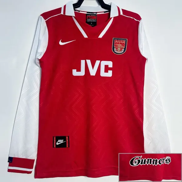96-97 Arsenal Home Long Sleeve Retro Soccer Jersey