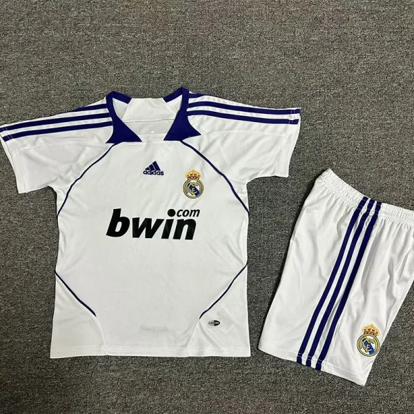 07-08 RMA Home Kids Retro Soccer Jersey